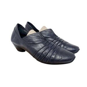 Josef Seibel Tina Black Leather Ruched Shootie Shoes Size EU 42 - US 11